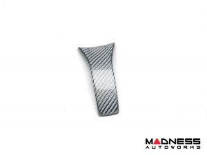 Alfa Romeo Stelvio Steering Wheel Trim - Carbon Fiber - Lower Decal Trim - QV Model - 2020+ models - White Candy